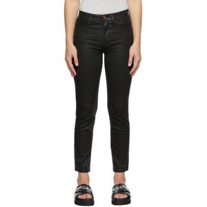 Frame Le Sylvie Coated High Waist Straight Leg Jeans